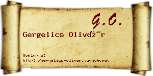 Gergelics Olivér névjegykártya